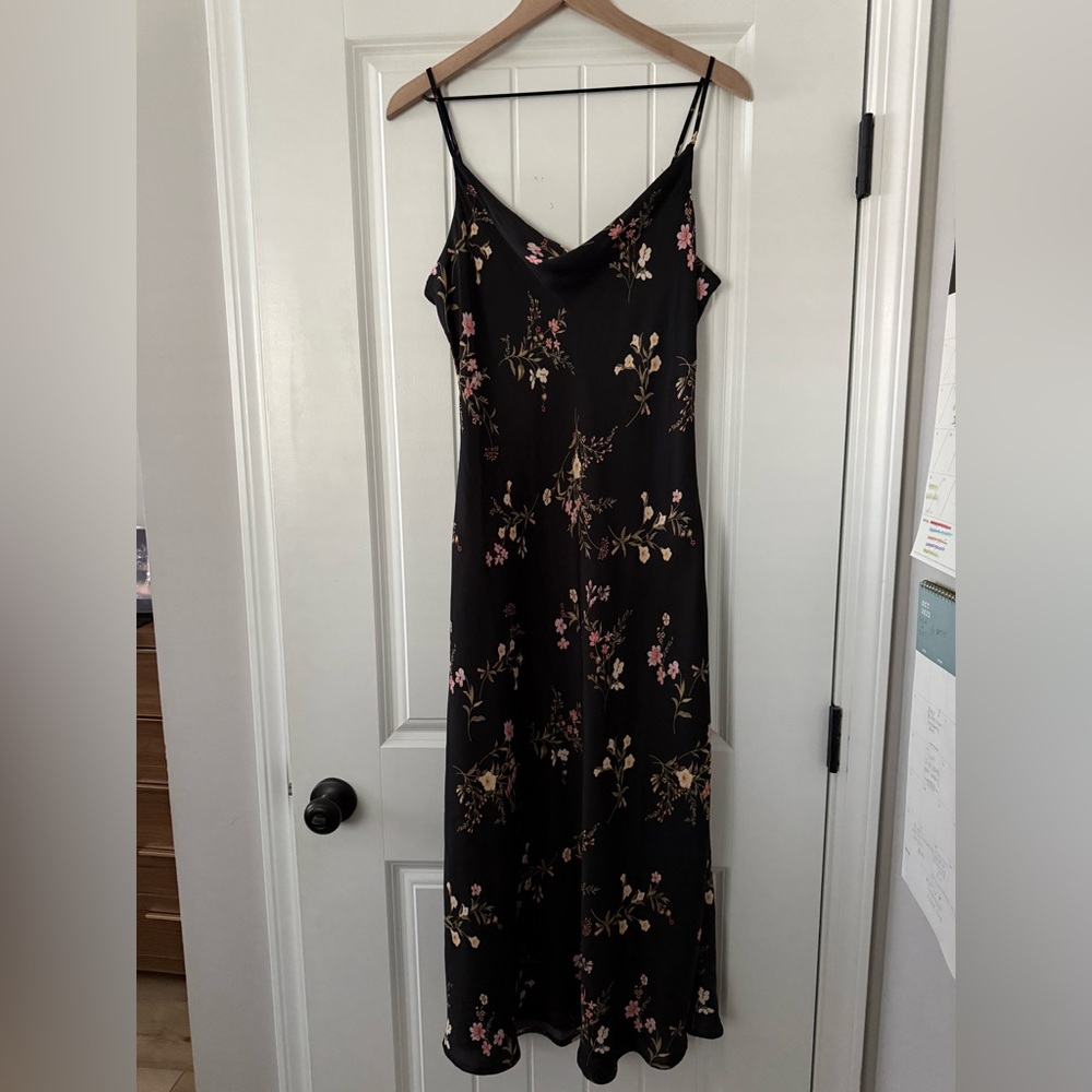 Altar'd State Black Floral Maxi Dress